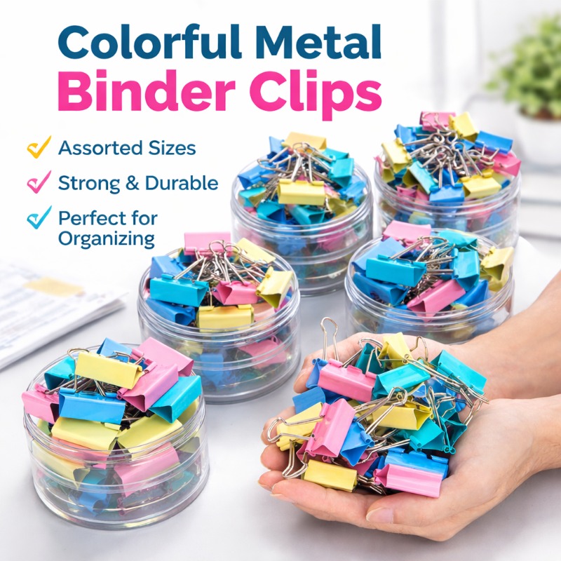 Supply Of Office Stationery - Clips de reliure en métal longs