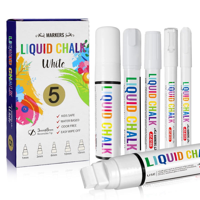 Whiteboard Marker Set - 5 pièces/ensemble marqueurs à craie blanche