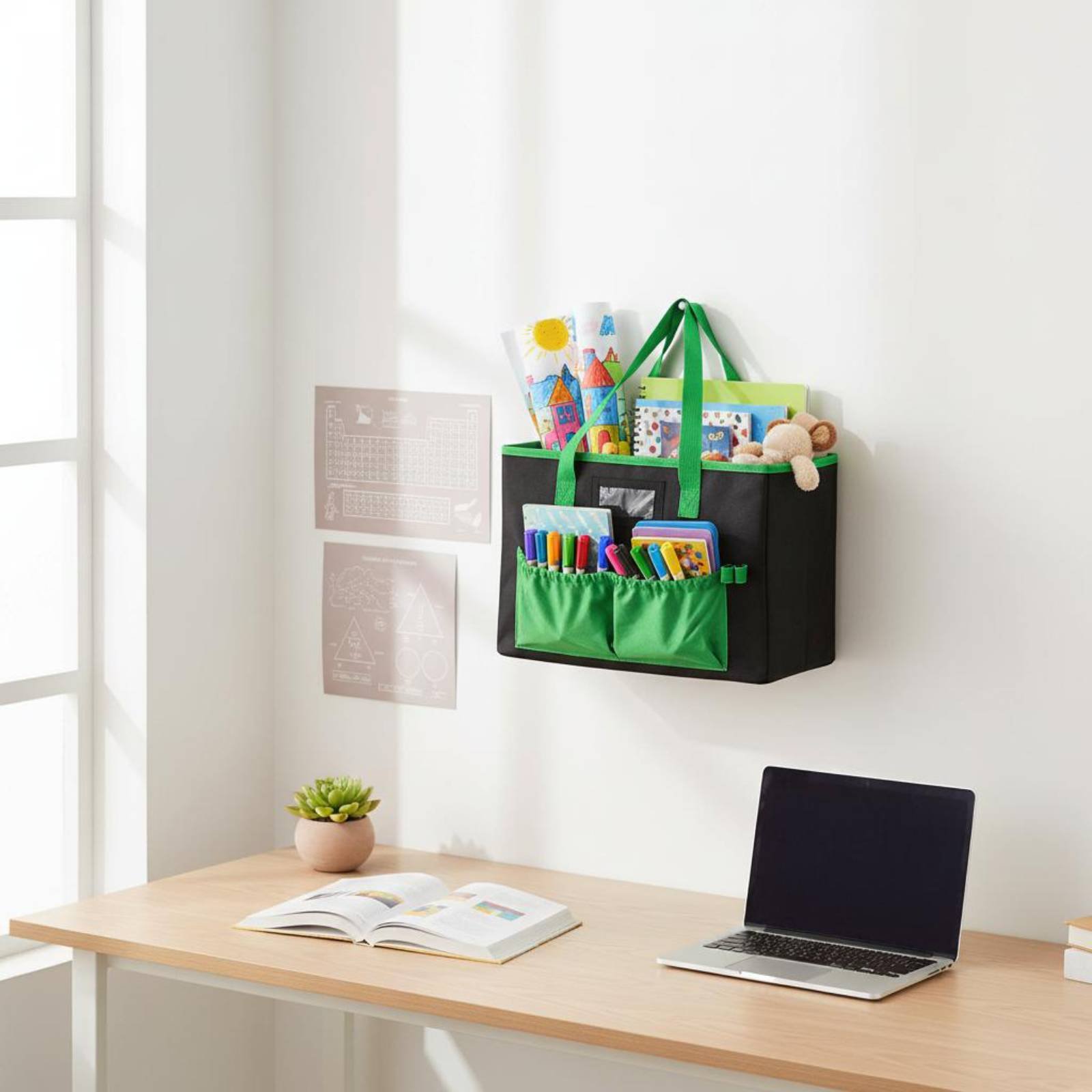 File Folder Hanging - Porte-documents pliable robuste avec fenêtre d'étiquetage,