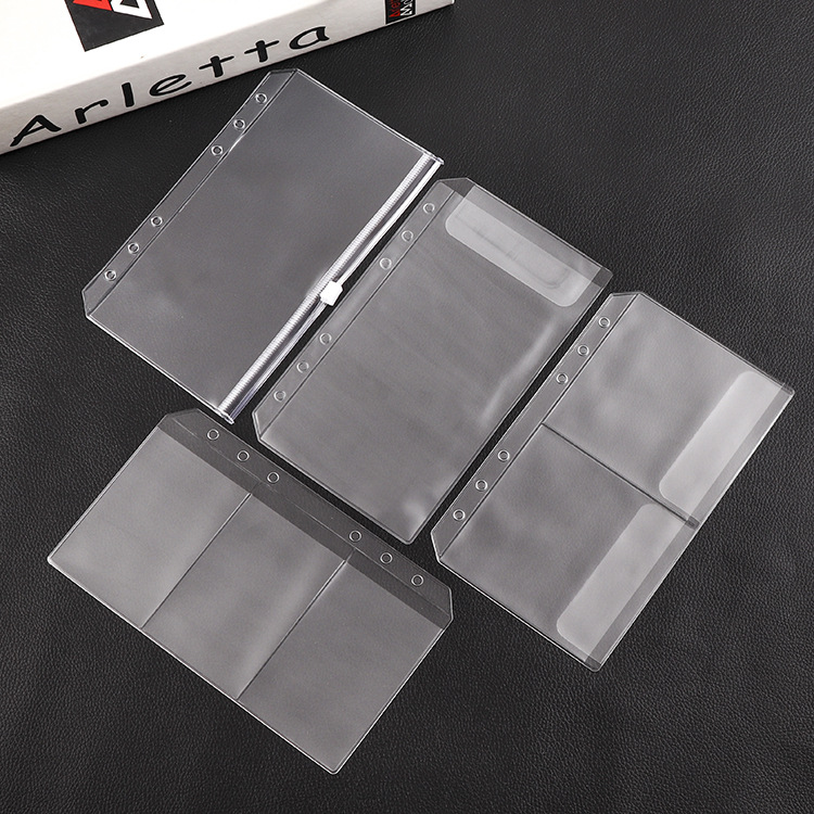 Portfolio Folder Zip - Pochettes de reliure A6, enveloppes d'argent
