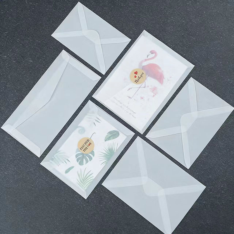 Letter Envelope Kraft - Enveloppes transparentes vierges, différentes tailles, pour