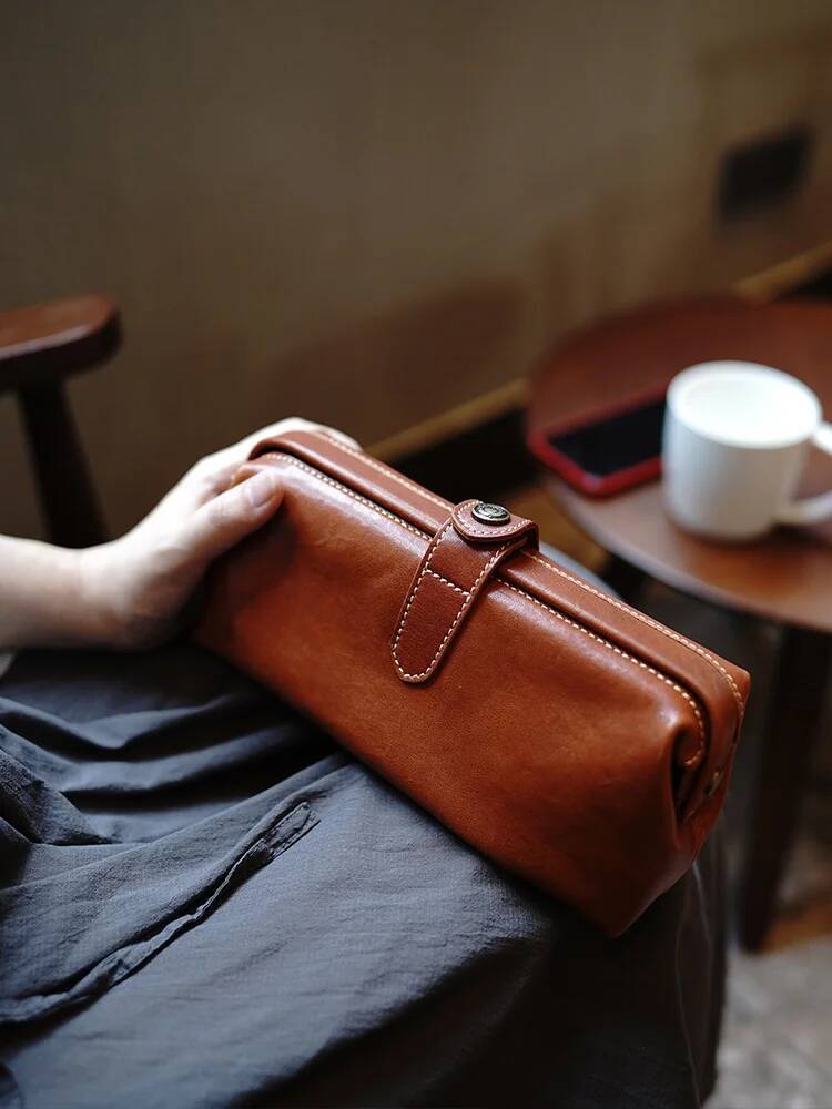Tan Stationery & Office Supply - MissDeer-Sac à Crayons en Cuir de
