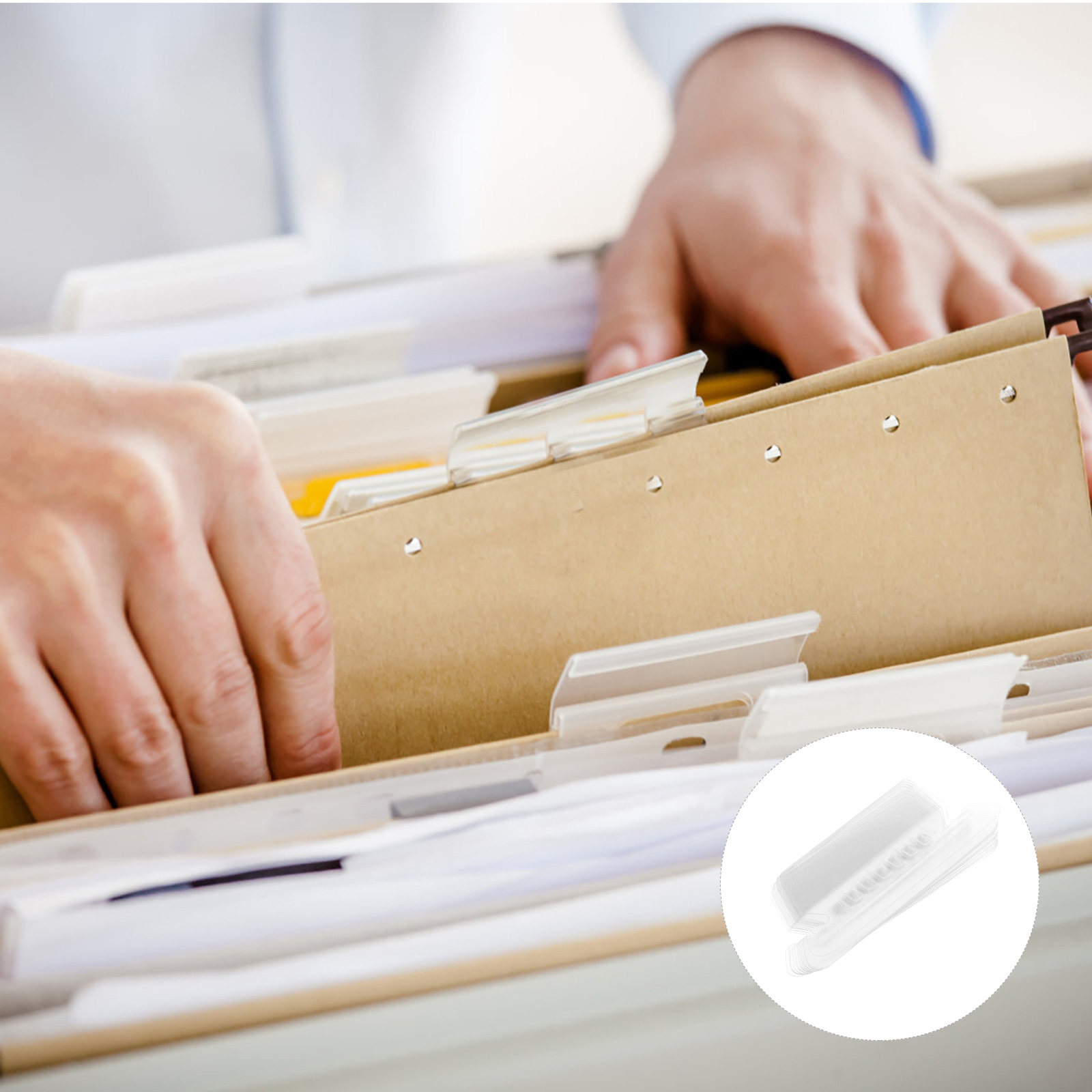 File Folder Hanging - 100 pièces d'onglets pour dossiers suspendus