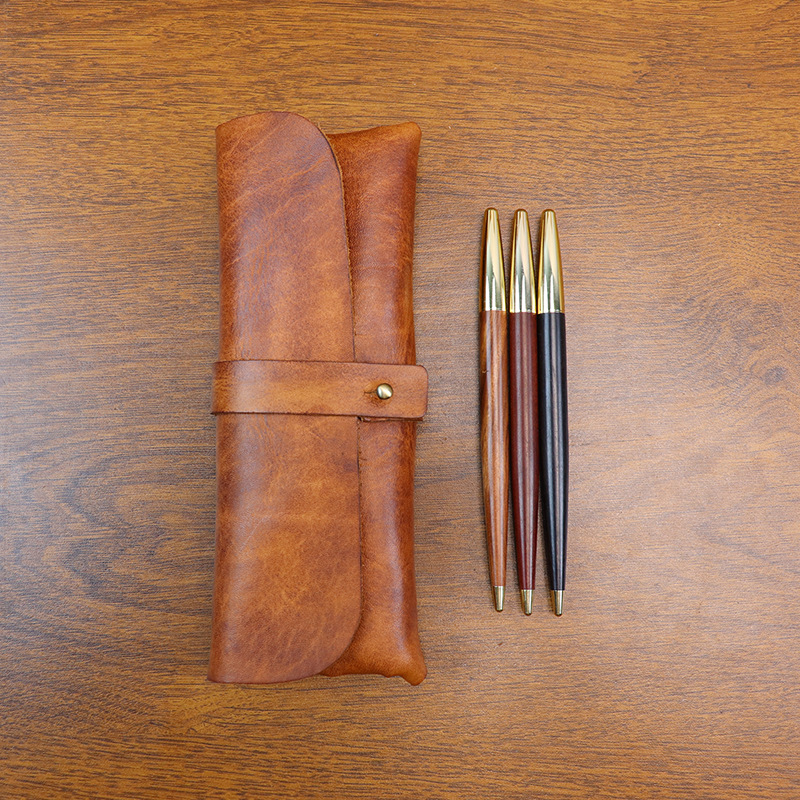 Tan Stationery & Office Supply - Portefeuille Long en cuir tanné végétal
