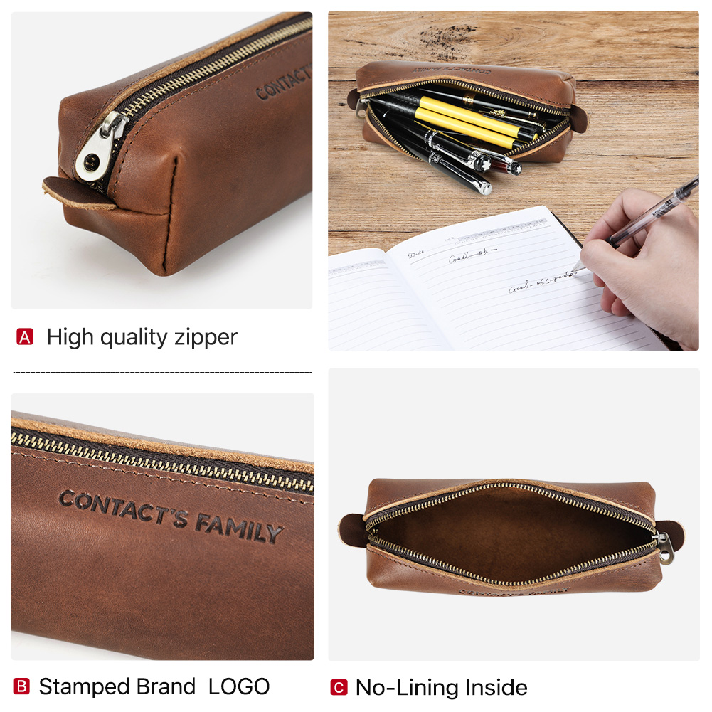 Trousse à crayons en cuir rétr - Stationery Supplies Business avis et prix