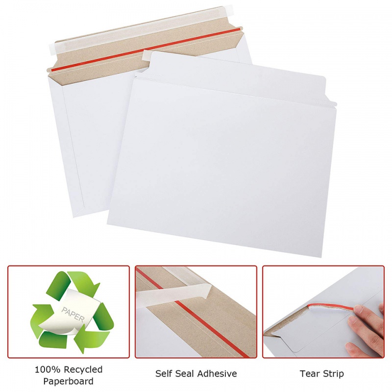 25 enveloppes rigides blanches - Letter Envelope Kraft avis et prix