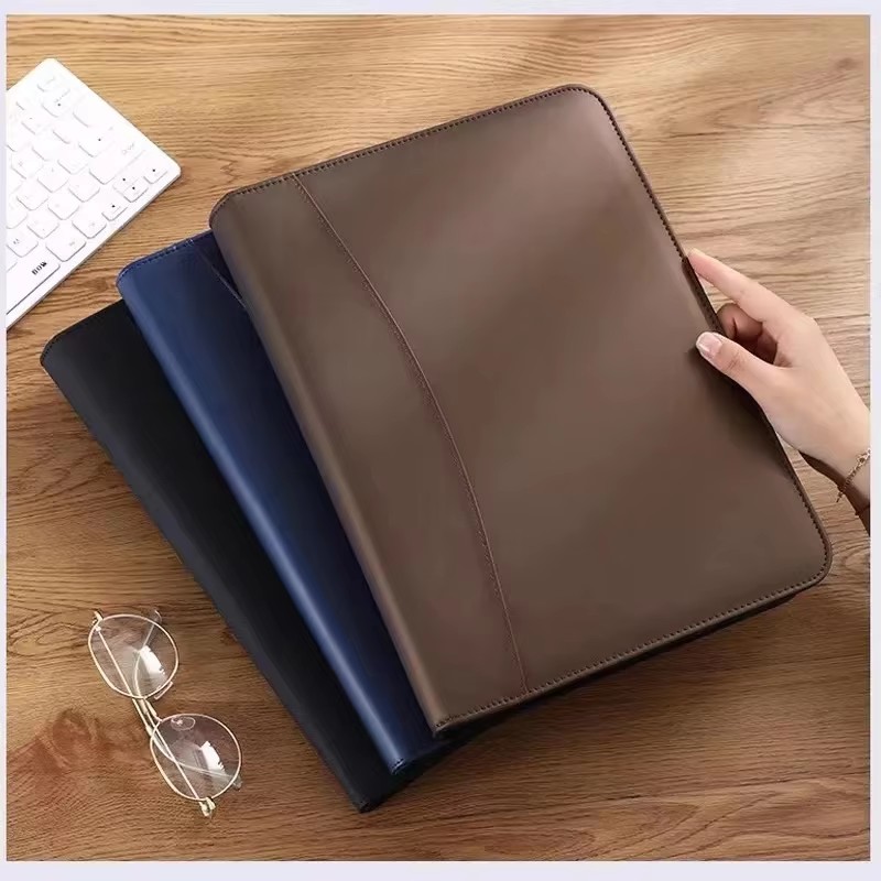 Portefeuille en cuir PU A4, ét - Portfolio Folder Zip avis et prix